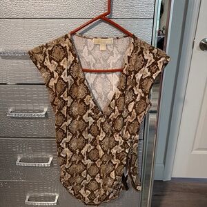 Animal print top by Michael Kors